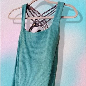 Lulu Lemon Teal Tank with Built-In Bra